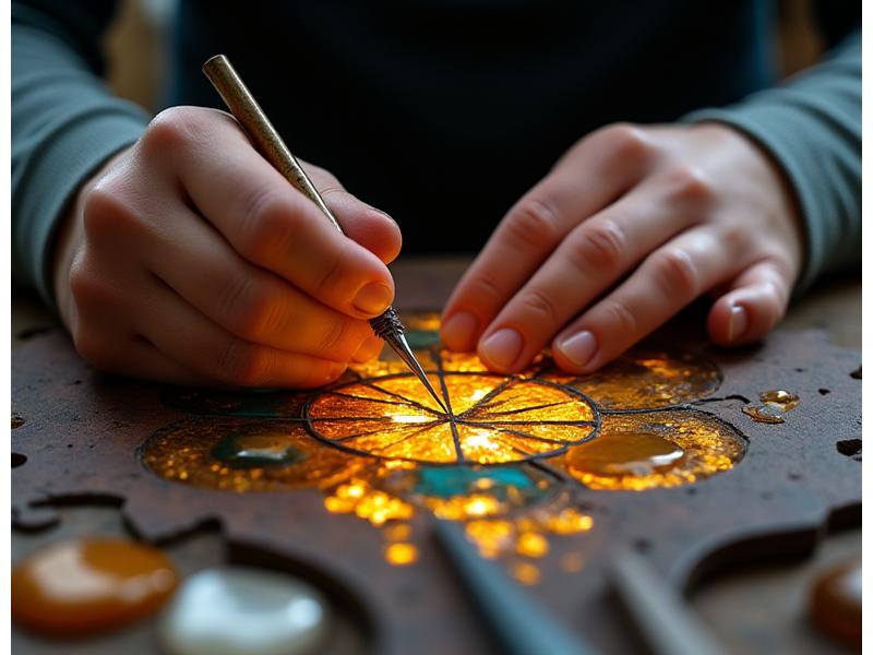 Proceso de restauración de vidrio antiguo
